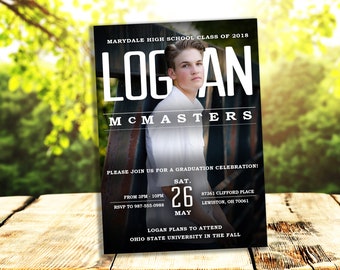 Personalized Graduation Invitation with Multiple Photos