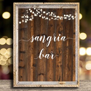 Printable Sangria Bar Sign, Instant Download Party Sign - Etsy Canada