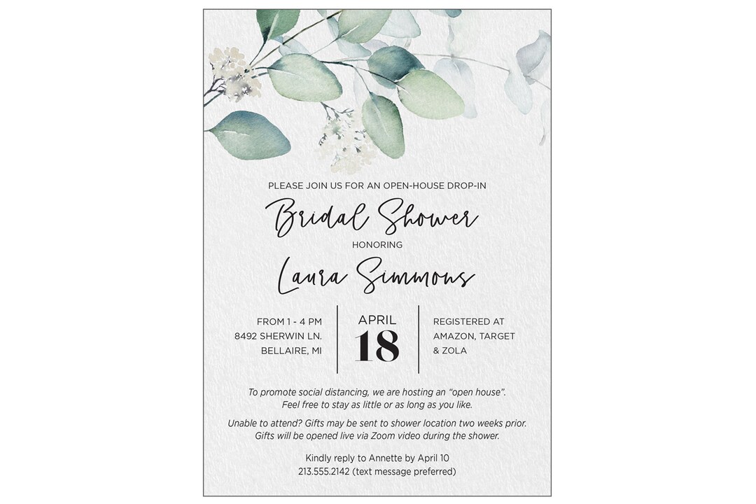Open House Drop in Shower Invitation - Etsy