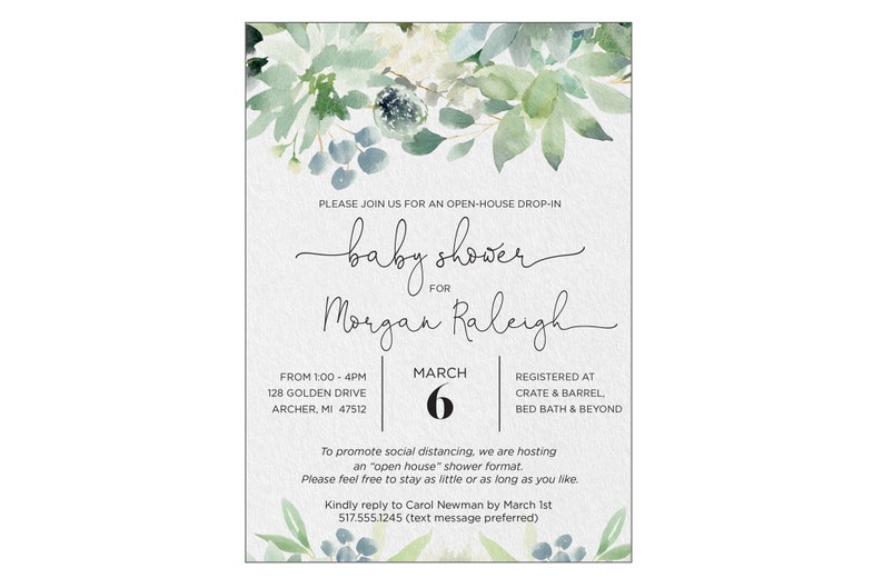 Open House Drop in Baby Shower Invitation Etsy