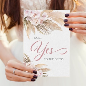 Afdrukbaar bord I Said Yes to the Dress-winkelbord