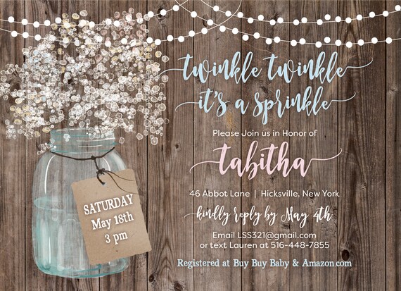 Twinkle Twinkle It's a Sprinkle Baby Shower Invitation | Etsy
