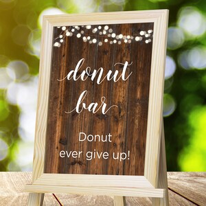 Instant Download Printable Donut Bar Sign