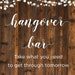 Printable Hangover Bar Sign, Instant Download Party Sign - Etsy Canada