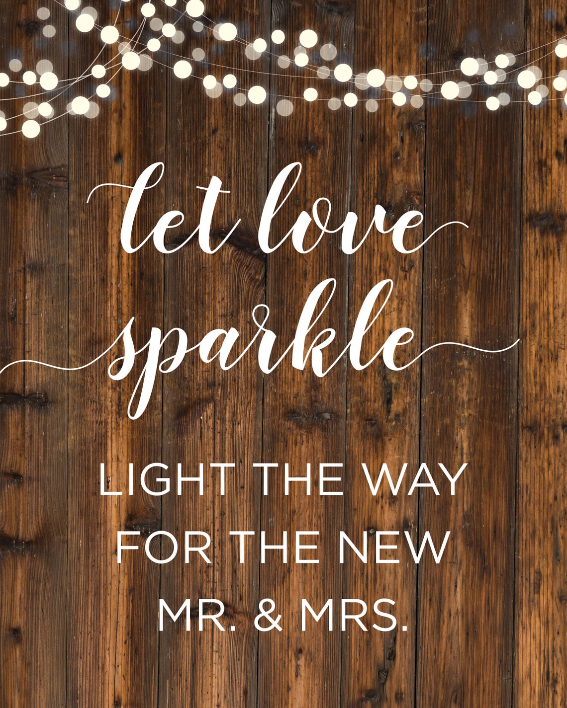 Printable Sign Let Love Sparkle Instant Download Rustic | Etsy