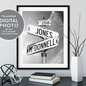 Printable Personalized Street Signs Digital JPG Photo You Print & Frame