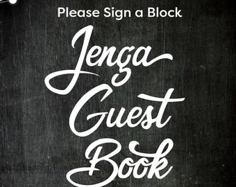 Instant Download Printable Jenga Guest Book Sign a Block Party Sign