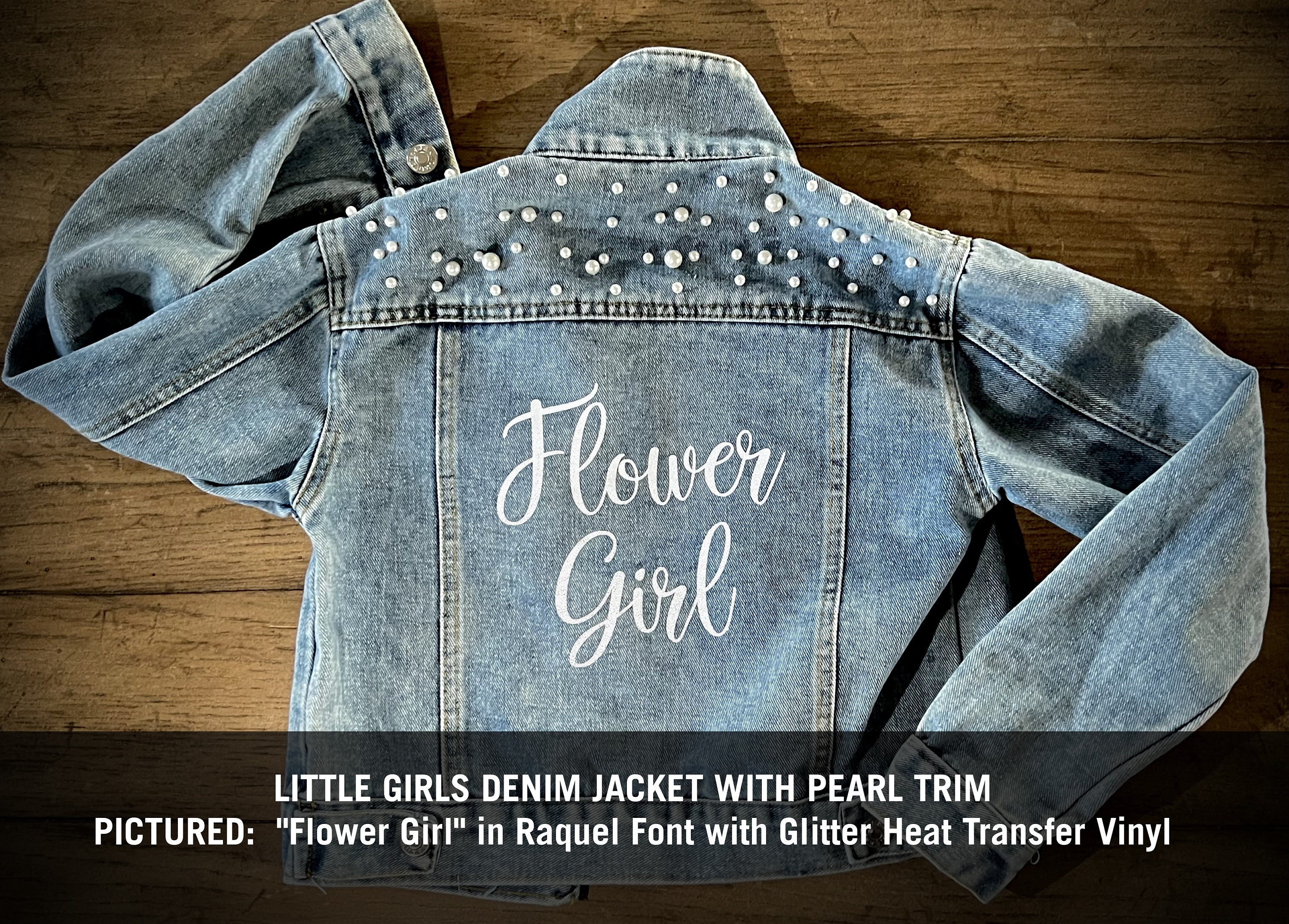 Flower girl jean jacket sales