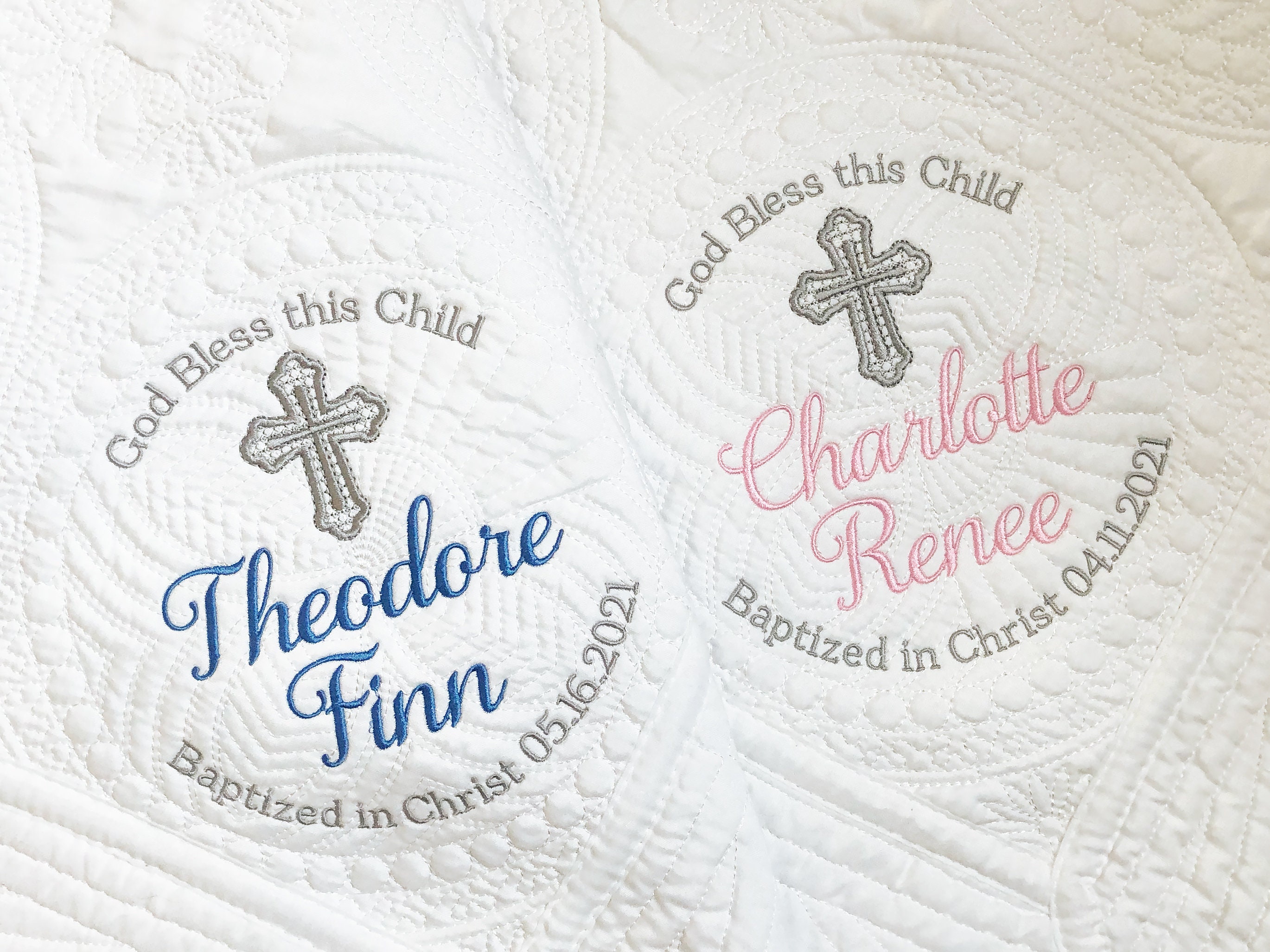 Baptism blanket personalized sale