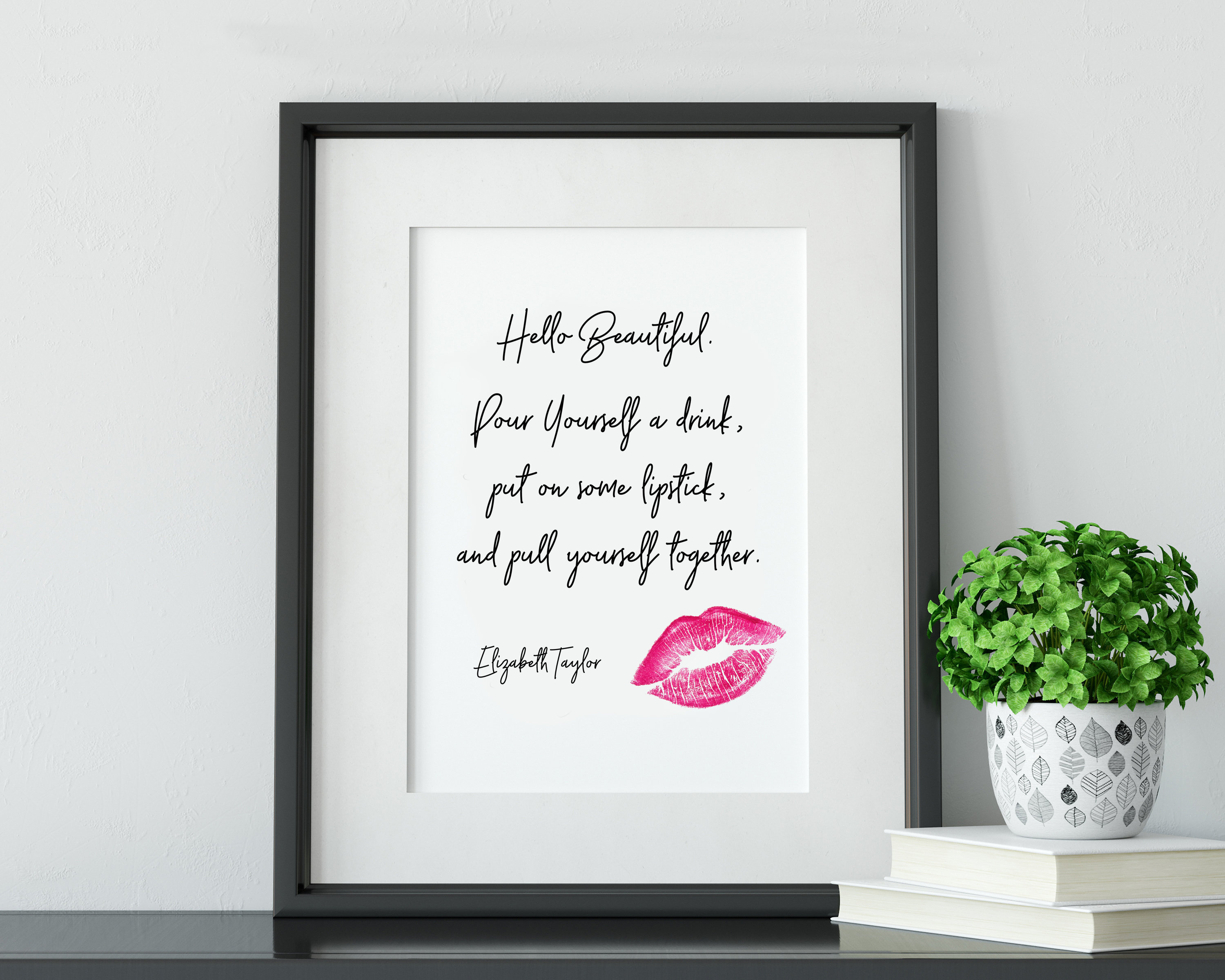 Lipstick Quote - Etsy, image size:3000x2401
