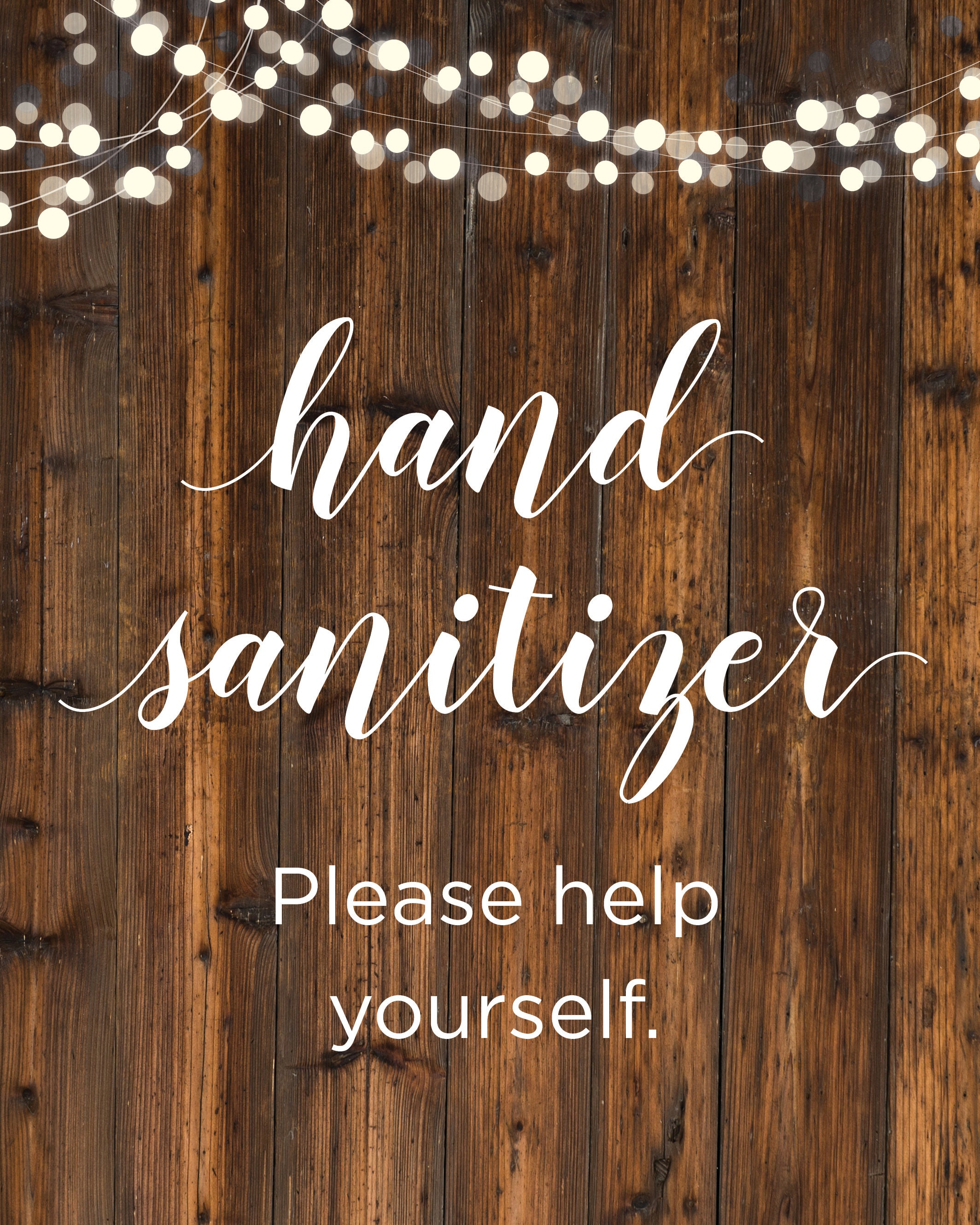 Printable Hand Sanitizer Sign Instant Download | Etsy