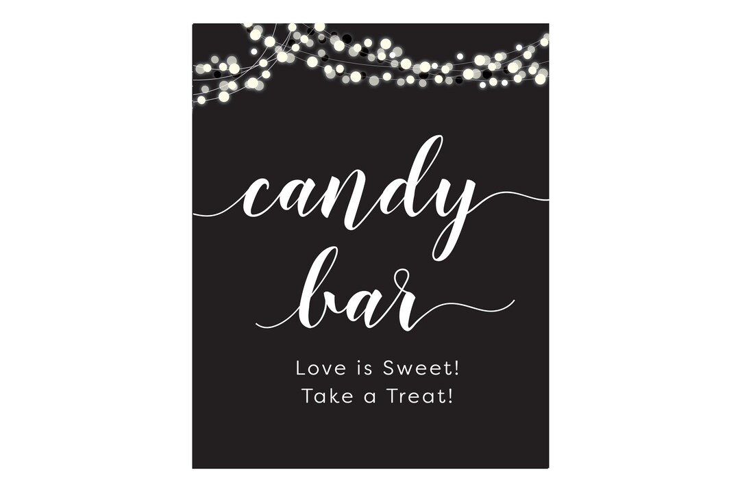 Printable Candy Bar Love is Sweet Take a Treat Sign - Etsy