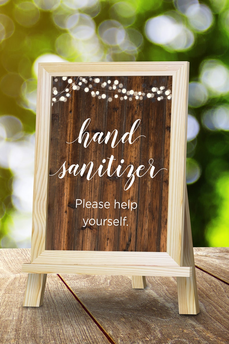 Printable Hand Sanitizer Sign Instant Download image 0