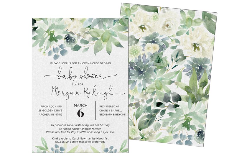 Open House Drop in Baby Shower Invitation Etsy