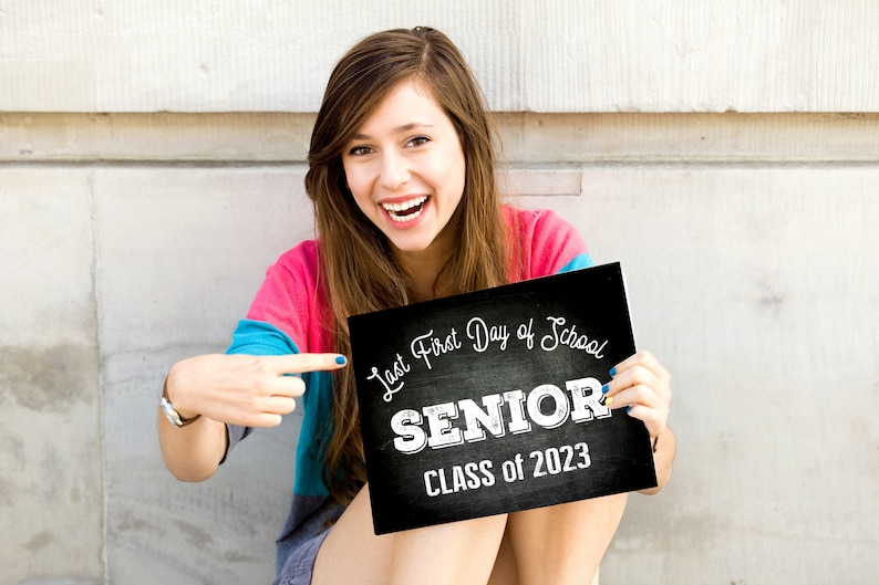 Last First Day of School Senior Class of 2026 Instant Download Printable Sign image 2