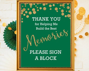 Printable Please Sign a Block Grad Party Thank You Sign