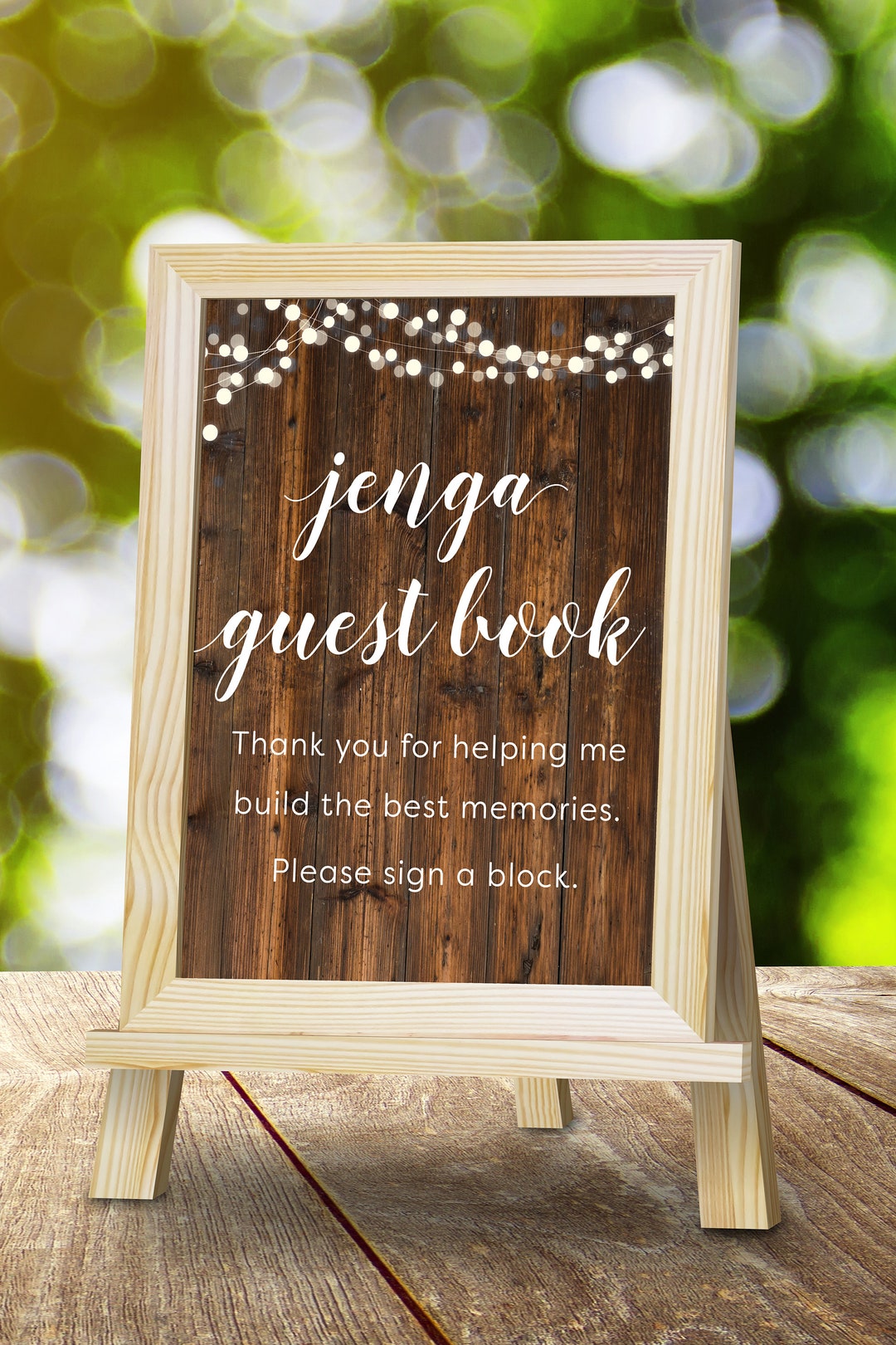 Instant Download Printable Jenga Block Guest Book, Sign a Block - Etsy