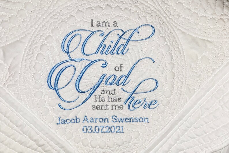 Personalized Baptism Blanket Gift With Child of God Name and Etsy