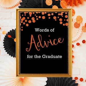 Printable Sign Words of Advice for the Graduate