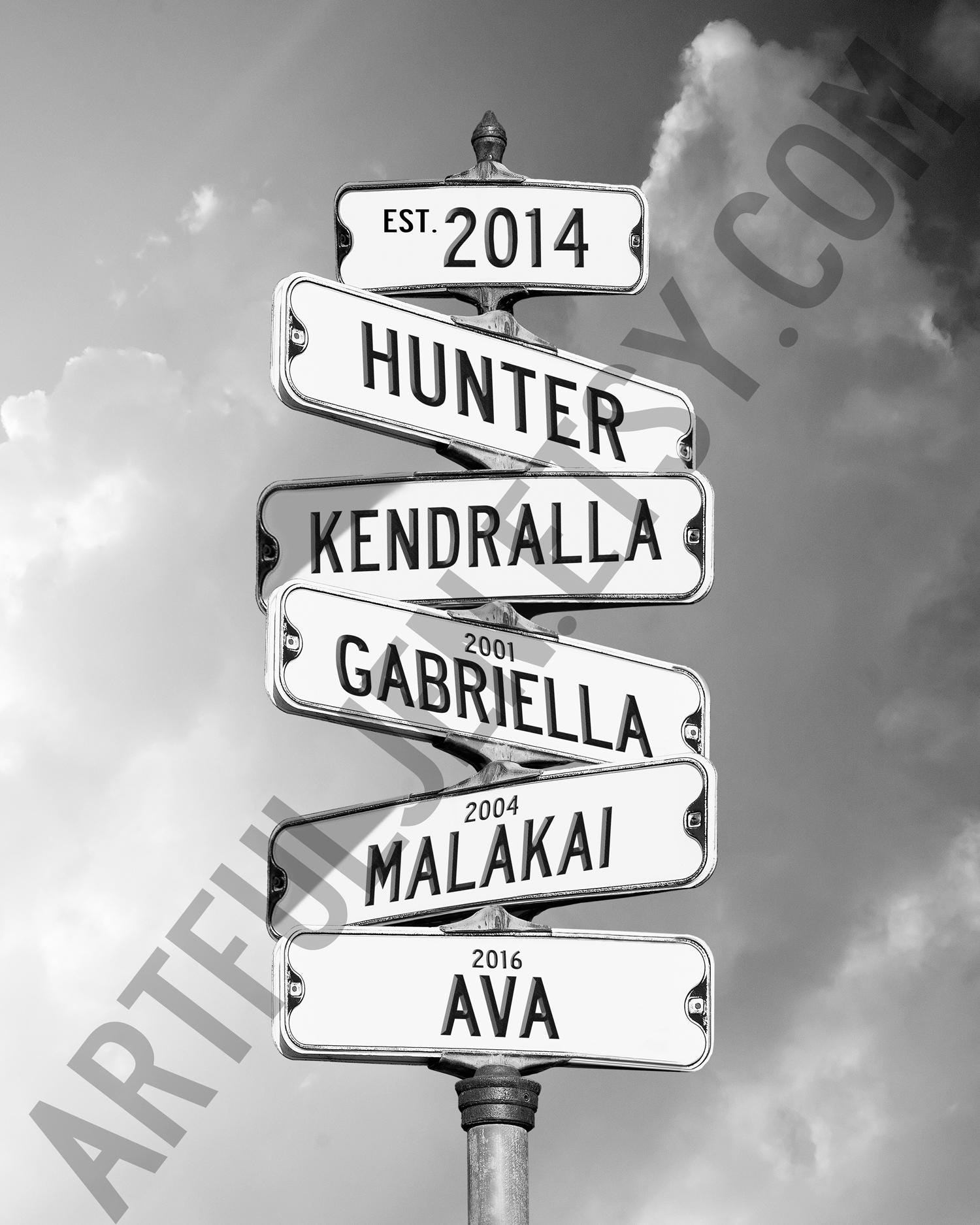 Family Names Street Signs Digital Photo Art - Etsy