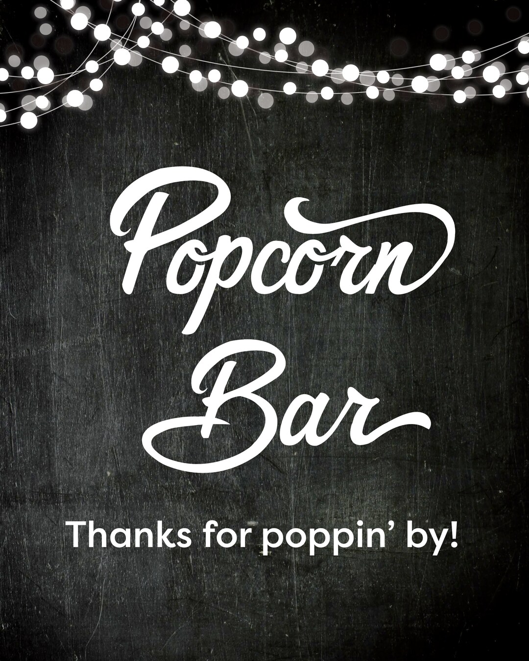Instant Download Printable Popcorn Bar Party Sign - Etsy