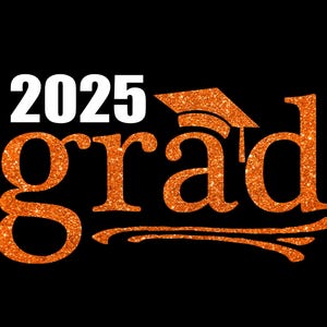 Black and Orange Class of 2025 Printable Party Signs