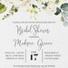 Open House Drop in Shower Invitation With White Roses - Etsy