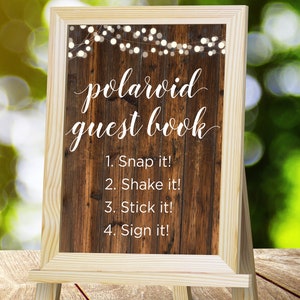 Instant Download Printable Polaroid Guest Book Sign - Etsy