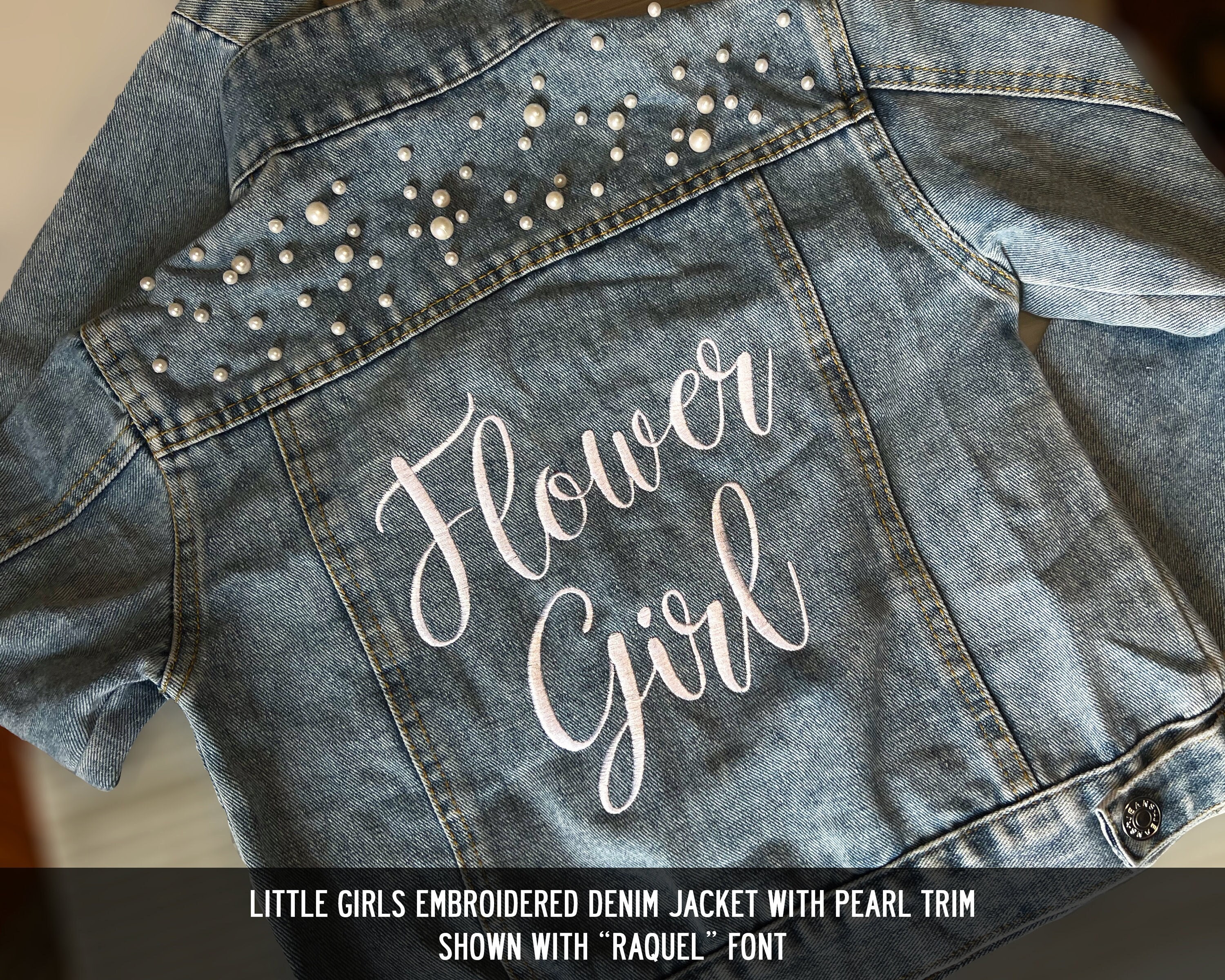 Cropped White Denim with Silver Fringe Custom Bridal Jacket – Something  Blue Denim Co.