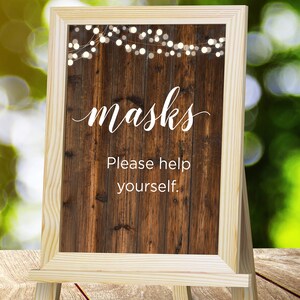 Instant Download Printable Masks Please Help Yourself Sign