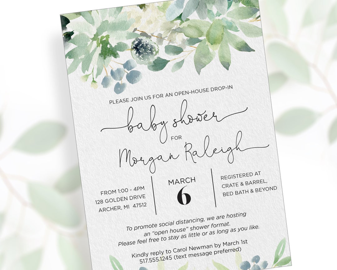 Open House Drop in Baby Shower Invitation Etsy