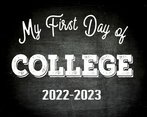 First Day of College Instant Download Printable Art - Etsy
