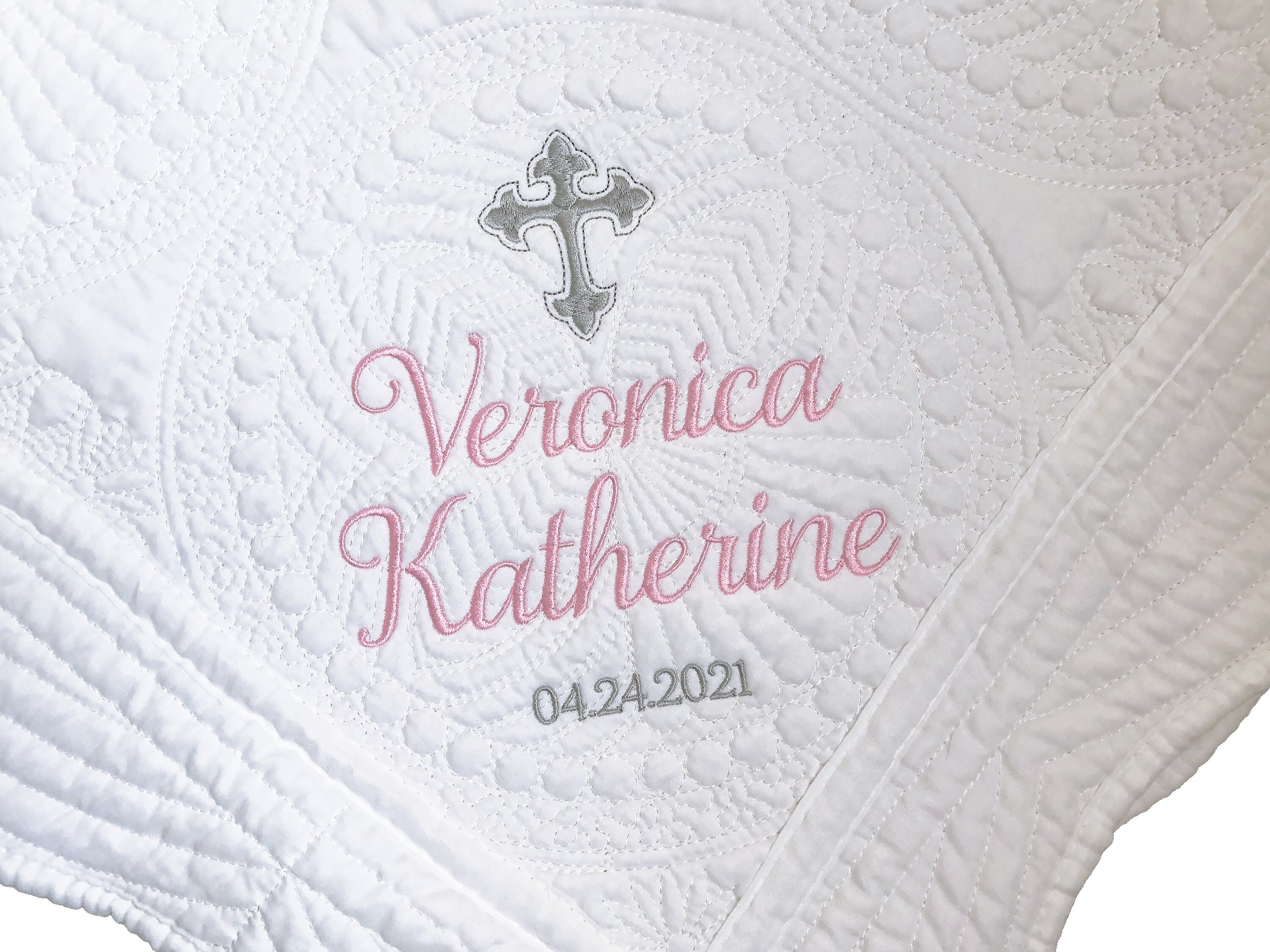 Embroidered Baptism Blanket Etsy