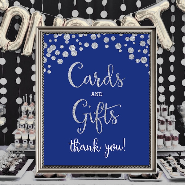 Royal Blue Silver Etsy