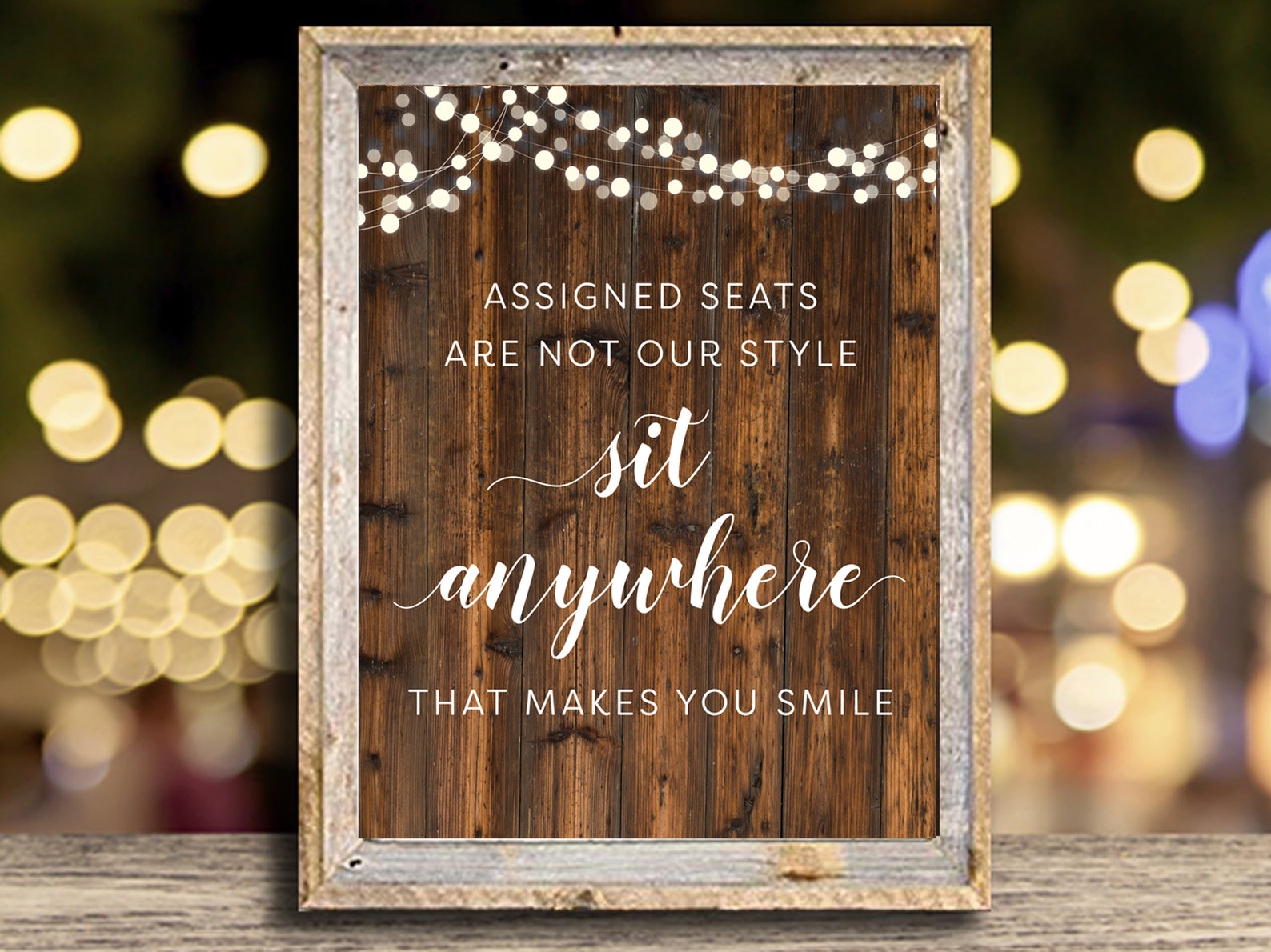 Printable Sit Anywhere Sign Assigned Seats Are Not Our Style Etsy 