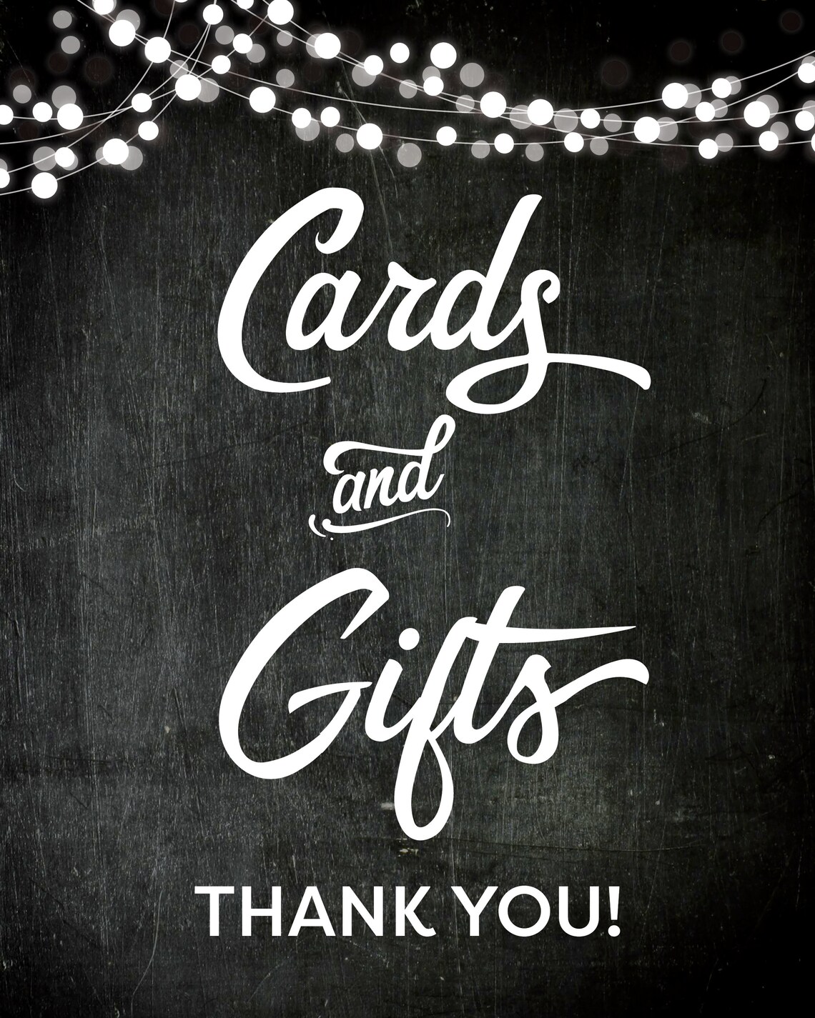 Instant Download Printable Cards and Gifts Party Sign | Etsy