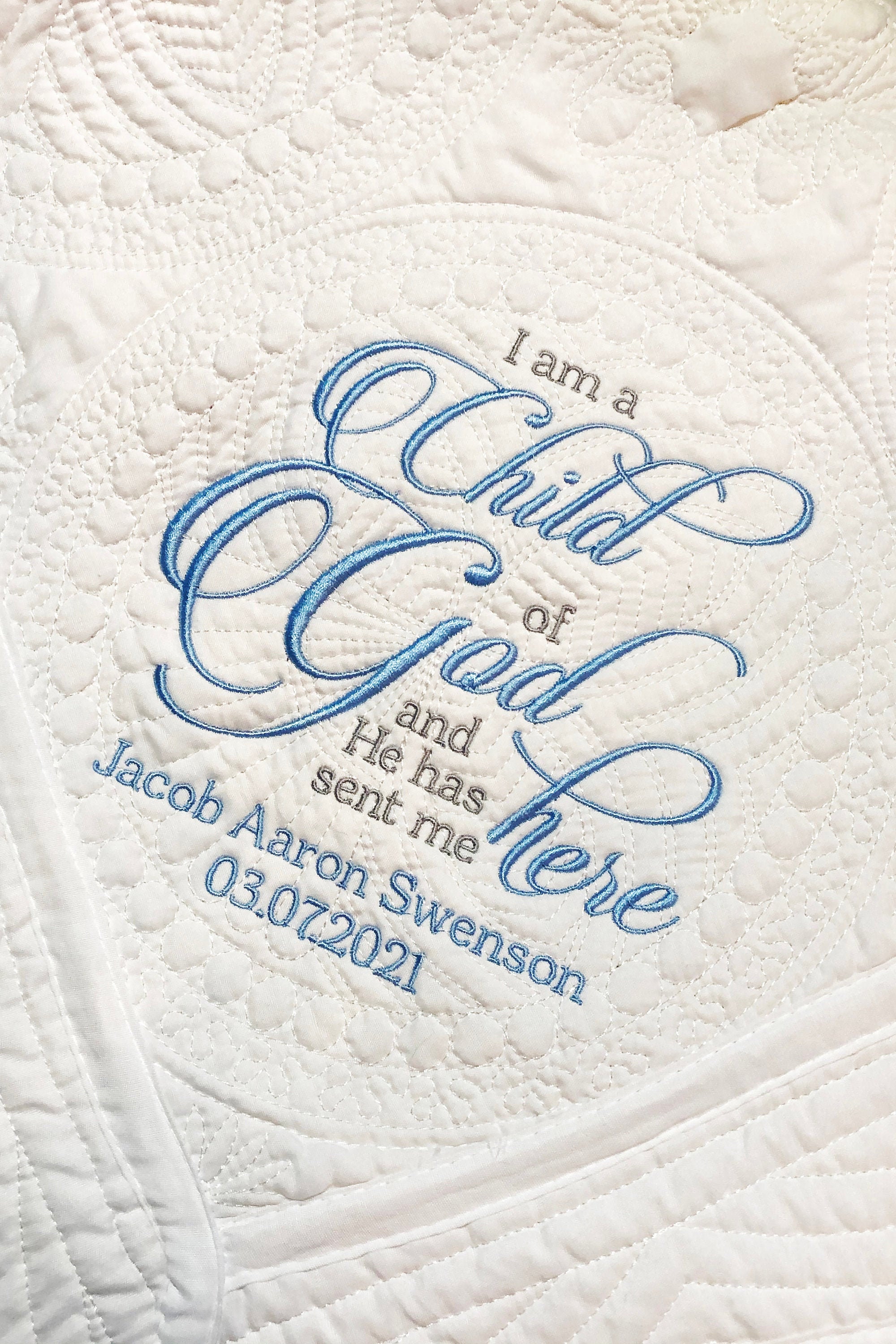 Personalized Baptism Blanket Gift with Child of God Name and Etsy