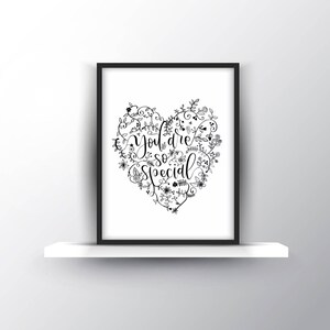 You Are so Special Printable/ Heart Printable/ Nursery Print/ - Etsy
