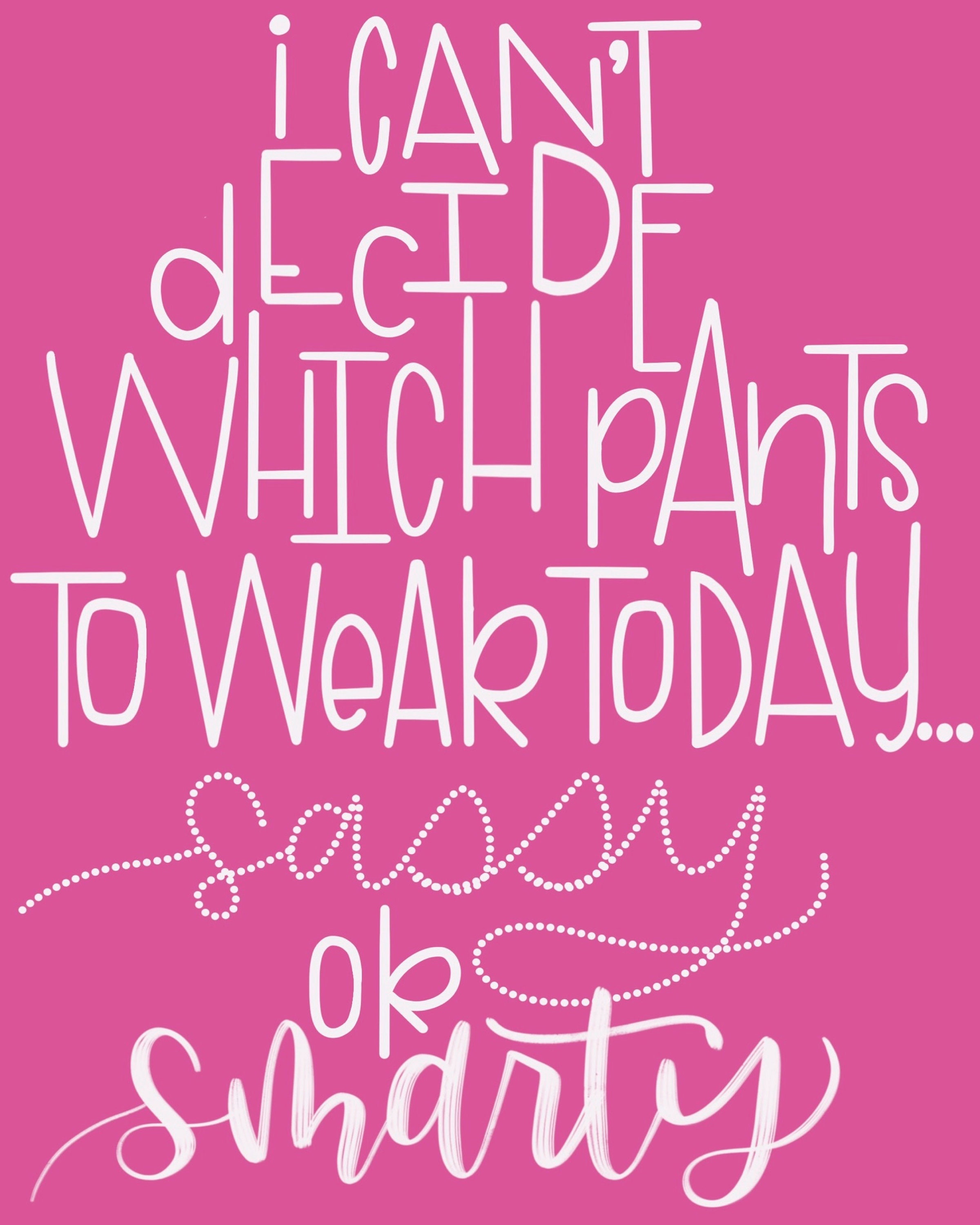 Sassy Printable Quote/ Sassy Pants Printable/ Pink Quote/ Girls Room Wall  Art/ Girl Room Decor/ Gift for Girl/ Smarty Pants Quote/ Download -   Canada