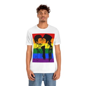 Michael Jackson & Prince LGBTQAI , pop art - Unisex Jersey Short Sleeve Tee