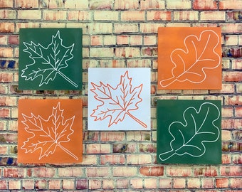 Fall leaf | Autumn home decor | hand painted sign |