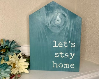 Wood houses | home decor | hand painted wood sign