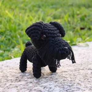 Perro Schnauzer miniatura, regalos Schnauzer de ganchillo