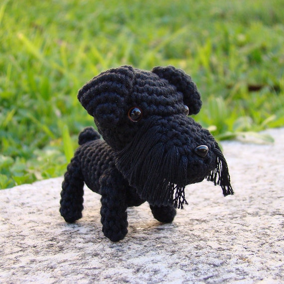 black schnauzer stuffed animal