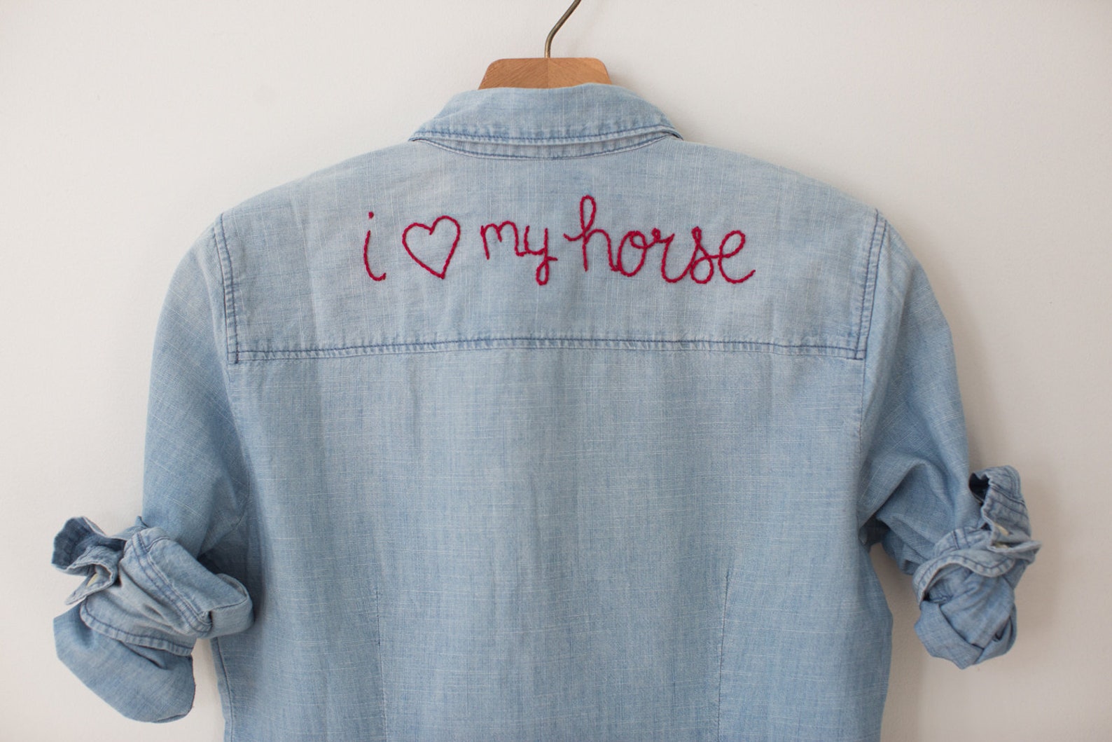 Embroidered Anchors Chambray Shirt