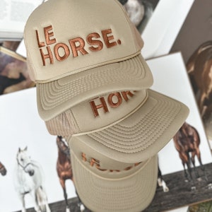 LE HORSE. Trucker Hat - Horse Hat - Horse Lover Hat - Horse Girl Hat - Traditional Foam Trucker Hat