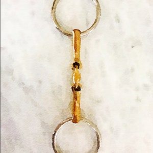 Watercolor Print of &quot;Snaffle Bit&quot; - Double jointed snaffle bit /Watercolor / Equestrian Art / Equestrian Home Decor / Minimal Decor
