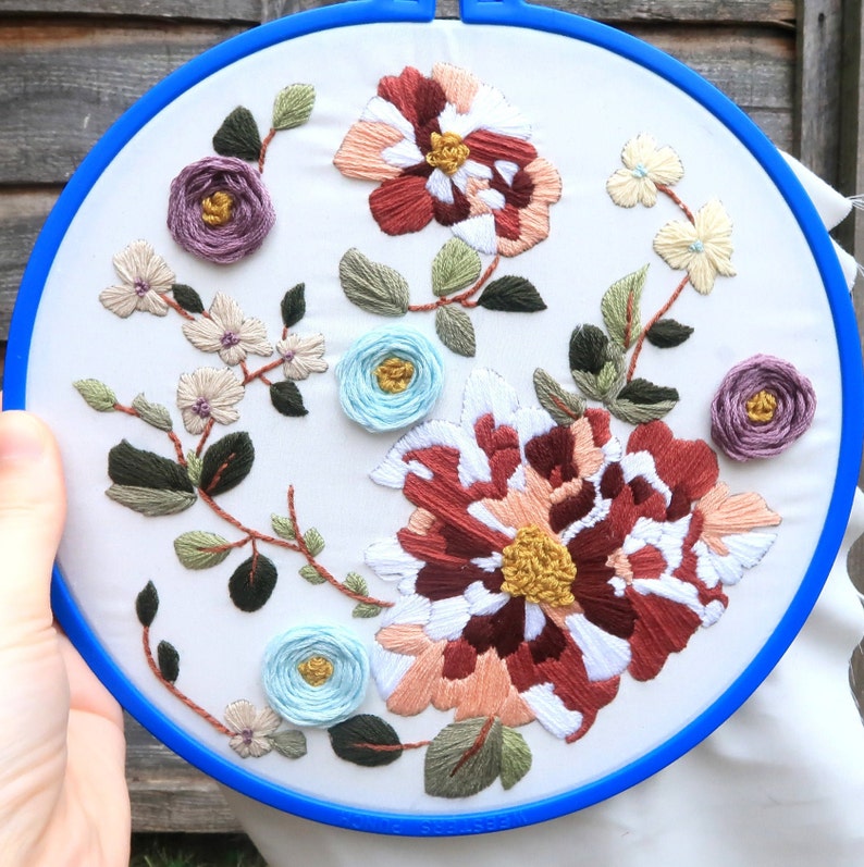 Carnation Embroidery Pattern. PDF Embroidery Pattern. 8 Etsy Denmark