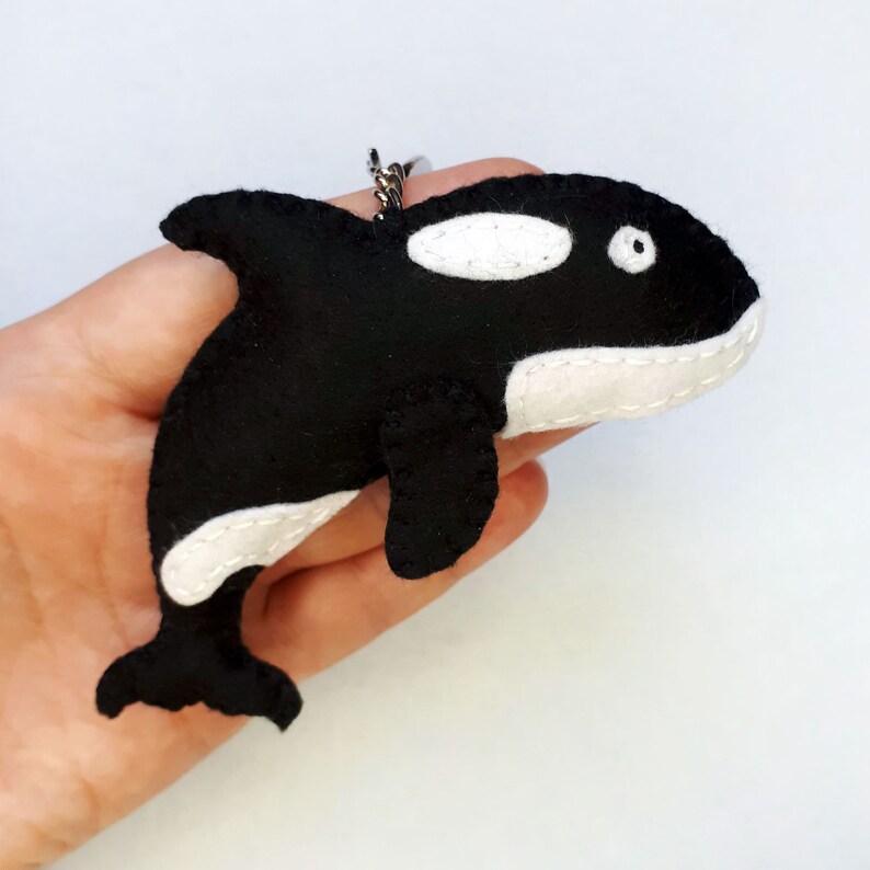 Killer Whale Keychain Personalized Keyring Initial Killer Etsy