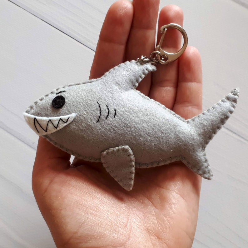 Shark Gift Keychain Etsy